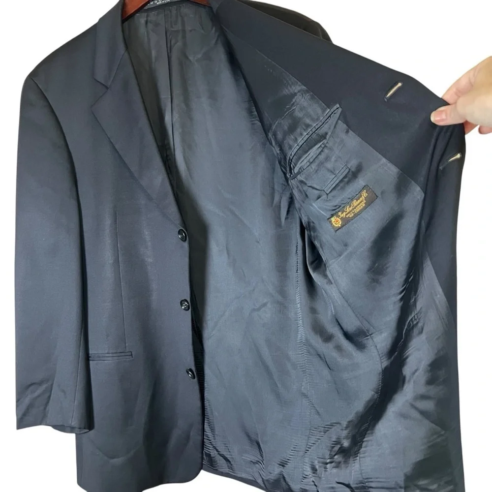 Loro Piana Hugo Boss Cashmere Blazer Jacket Sports Coat Black USA Made Sz 40